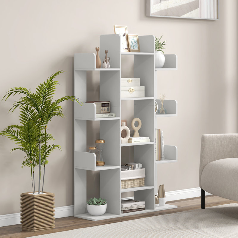 141cm H x 86cm W Etagere Bookcase, White