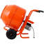 Mélangeur de ciment portatif horizontal 224 8CUFT, mélangeur de béton portatif 115V-60HZ, couleur orange