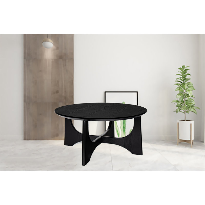 Table basse à pieds croisés, Noir