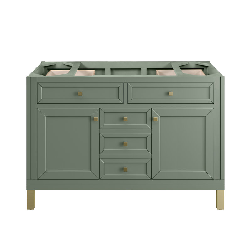 Chicago 48'' W Single Vanity, Smokey Celadon, Eternal Jasmine Pearl