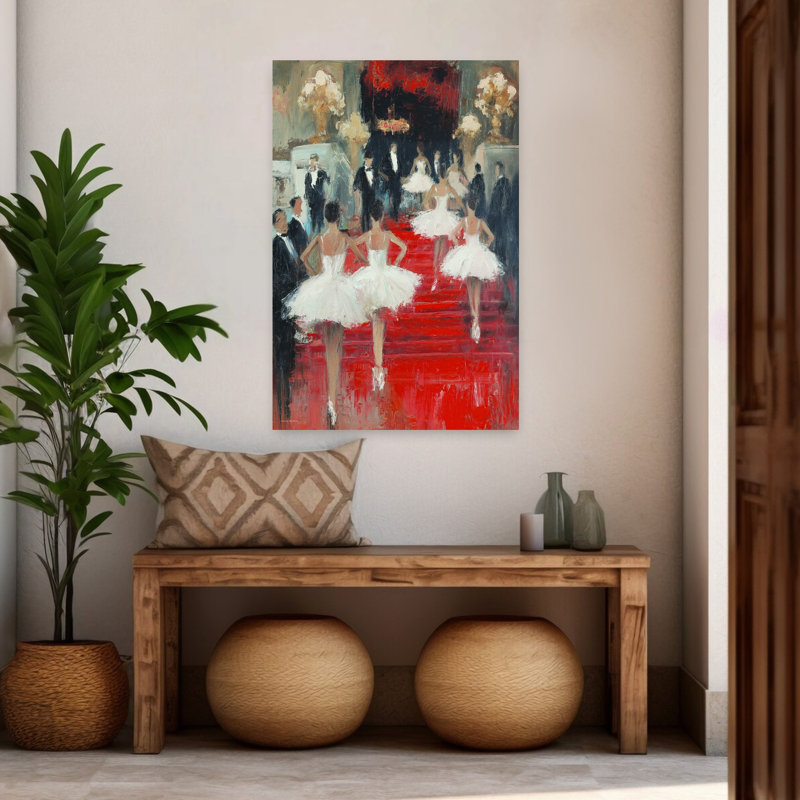 Grace and Glamour, art mural contemporain, H 48 po x l 32 po