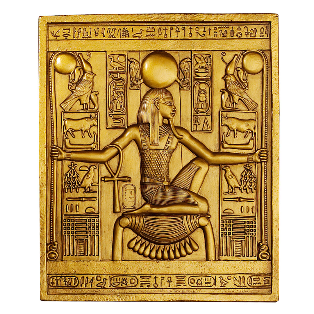 Kristopher Temple Stele Tutankhamen Wall Sculpture Fleur De Lis Living