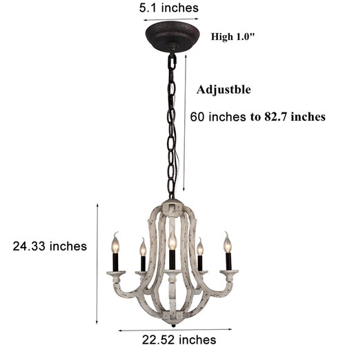 Ophelia & Co. Bonomo 5 - Light Dimmable Empire Chandelier | Wayfair