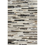 Trail Geometric Area Rug in Brown/Silver/Ivory
