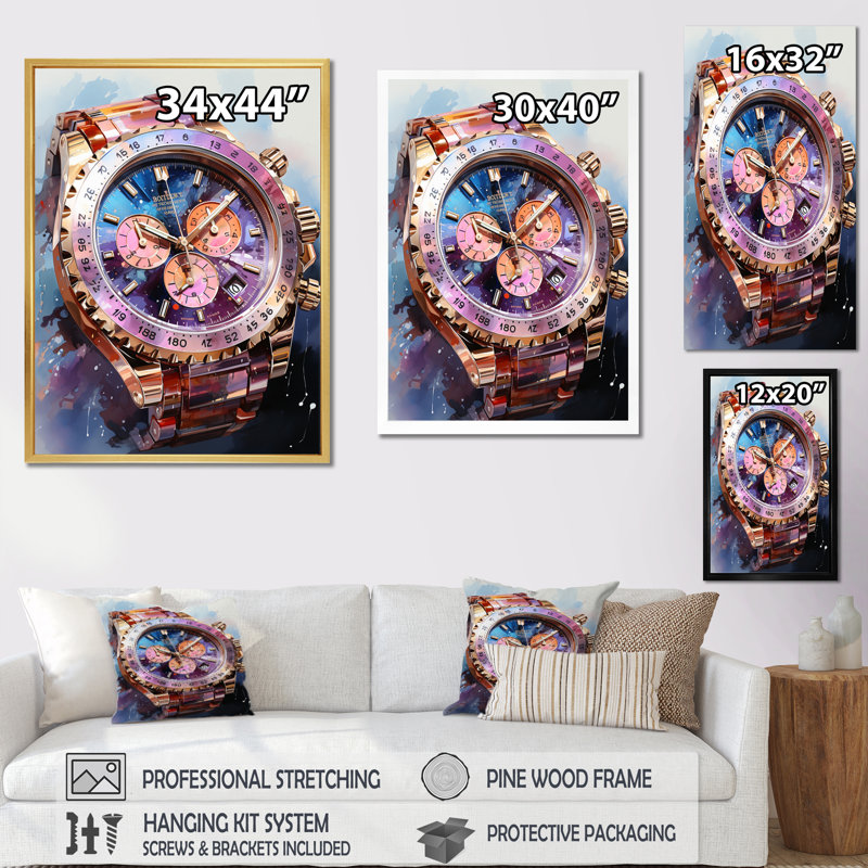 Luxury Luxury Pearl Paradox - Décoration murale tendance, H 44 po x l 34 po x P 1,5 po, Cadre flottant doré