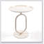 Table de bout en forme de lanterne en métal, petite table d'appoint ronde pour les salons modernes et les espaces compacts, hauteur de 21,3 po