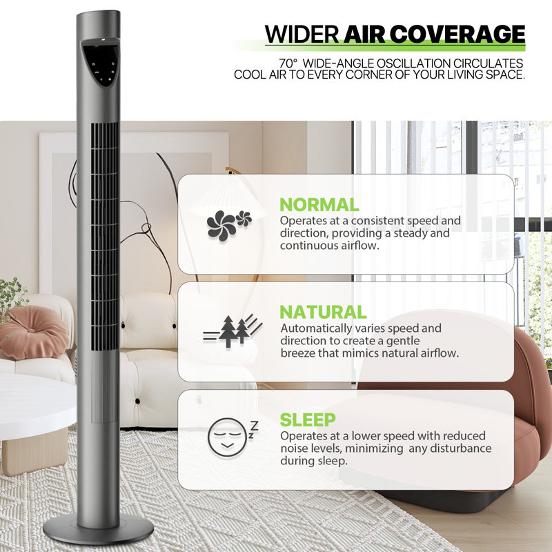 Ventilateur Bring Home Furniture 47, gris