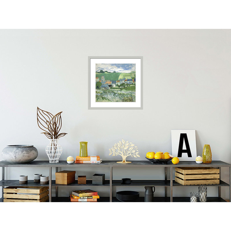 «View of Auvers» par Vincent van Gogh, impression giclée encadrée, 23,5 po H x 24,19 po L