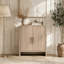 Buffet incurvé de 33 po, buffet moderne avec 2 portes et tablettes réglables-132158151-131203926