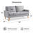 68" Loveseat Sofa, Comfy Corduroy Couch With Spring Cushion And Solid Wood, Modern Extra Deep Seat For Bedroom, Living Room, Office,Tool-Free Assembly-115488379