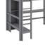 Lit mezzanine double avec tablettes multifonctionnelles et bureau sous le lit-1280697297