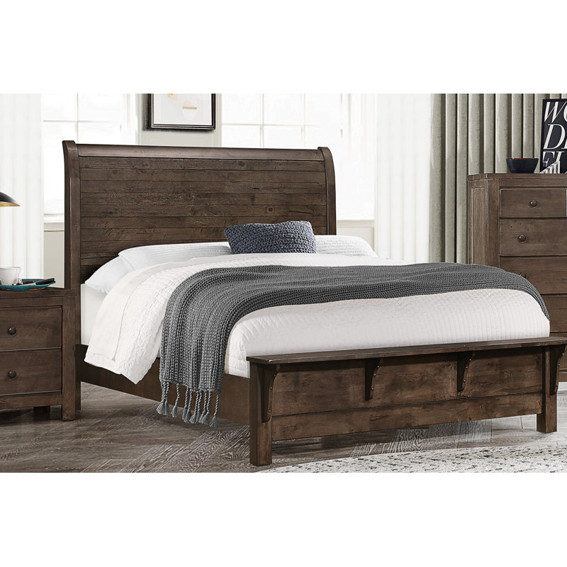Geohagan Solid Wood Platform Bed, Queen