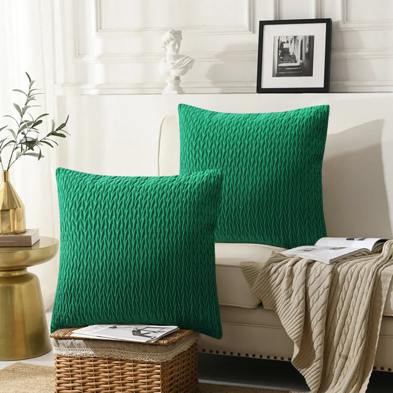 Housse de coussin Suniya, Vert foncé
