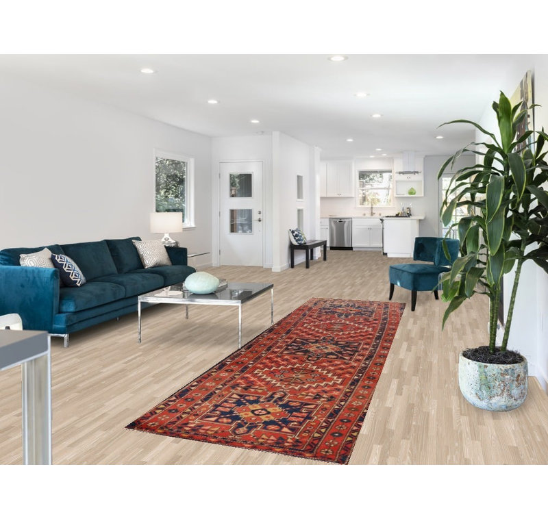 Tapis de couloir géométrique traditionnel 3 x 11