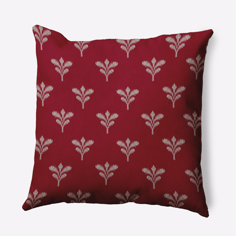Floating Feathers Accent Pillow, Carmine Red, 18" x 18"