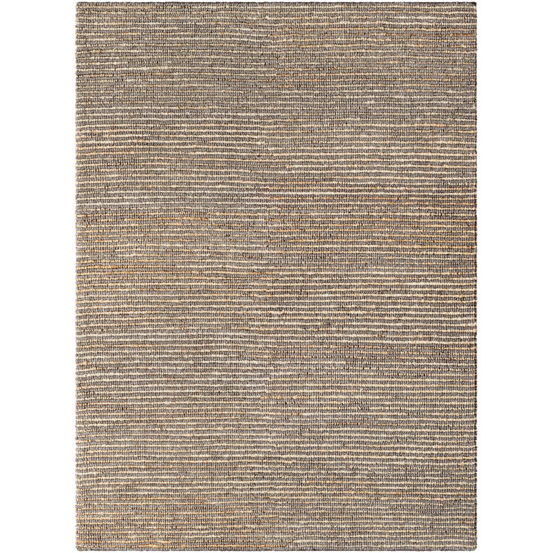 Molly Striped Area Rug in Gray, Rectangle 8' x 10'