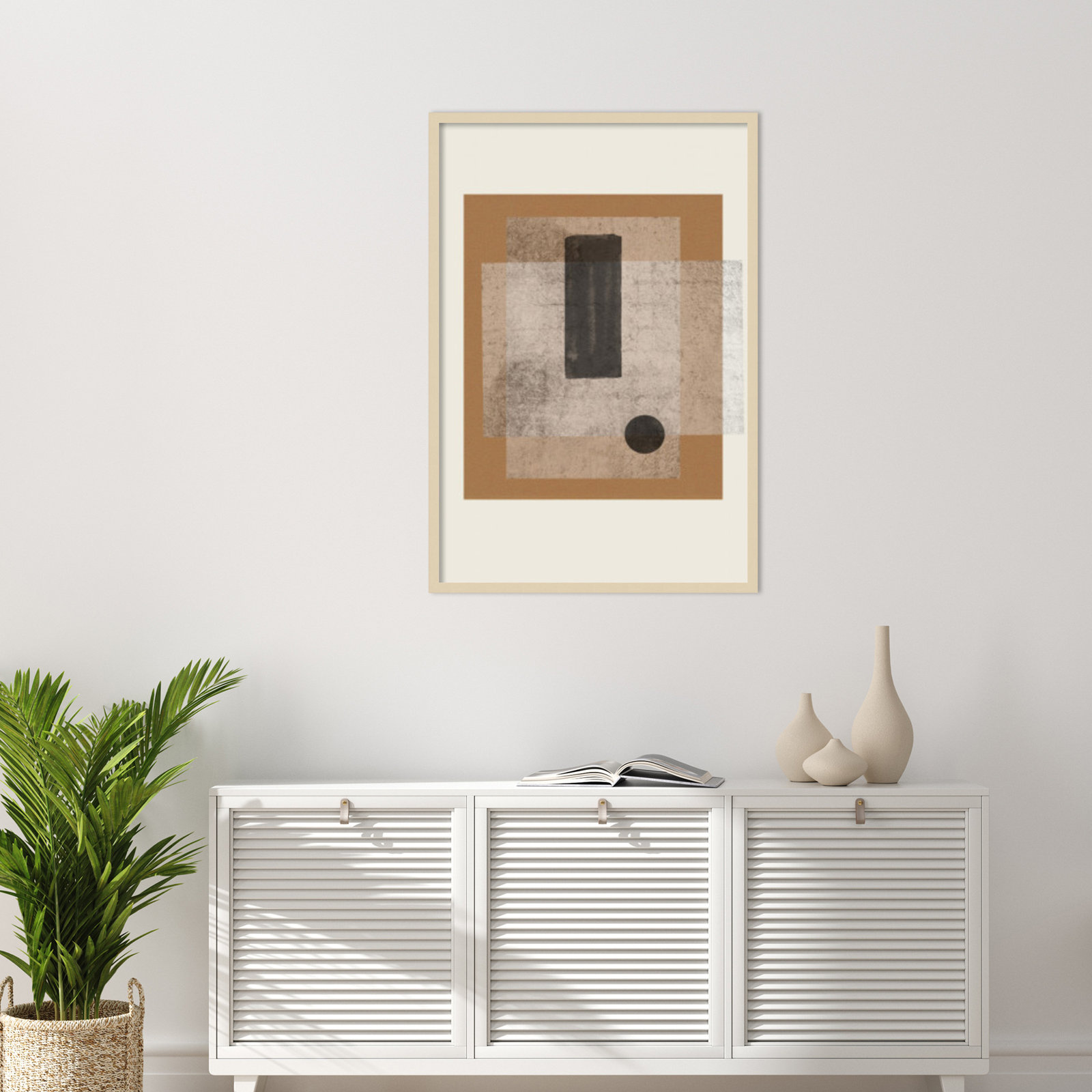 Riverwalk "Composition III" Print, Brown, 41" H x 28" W