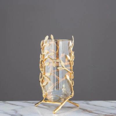 Vase en cristal cristal corail