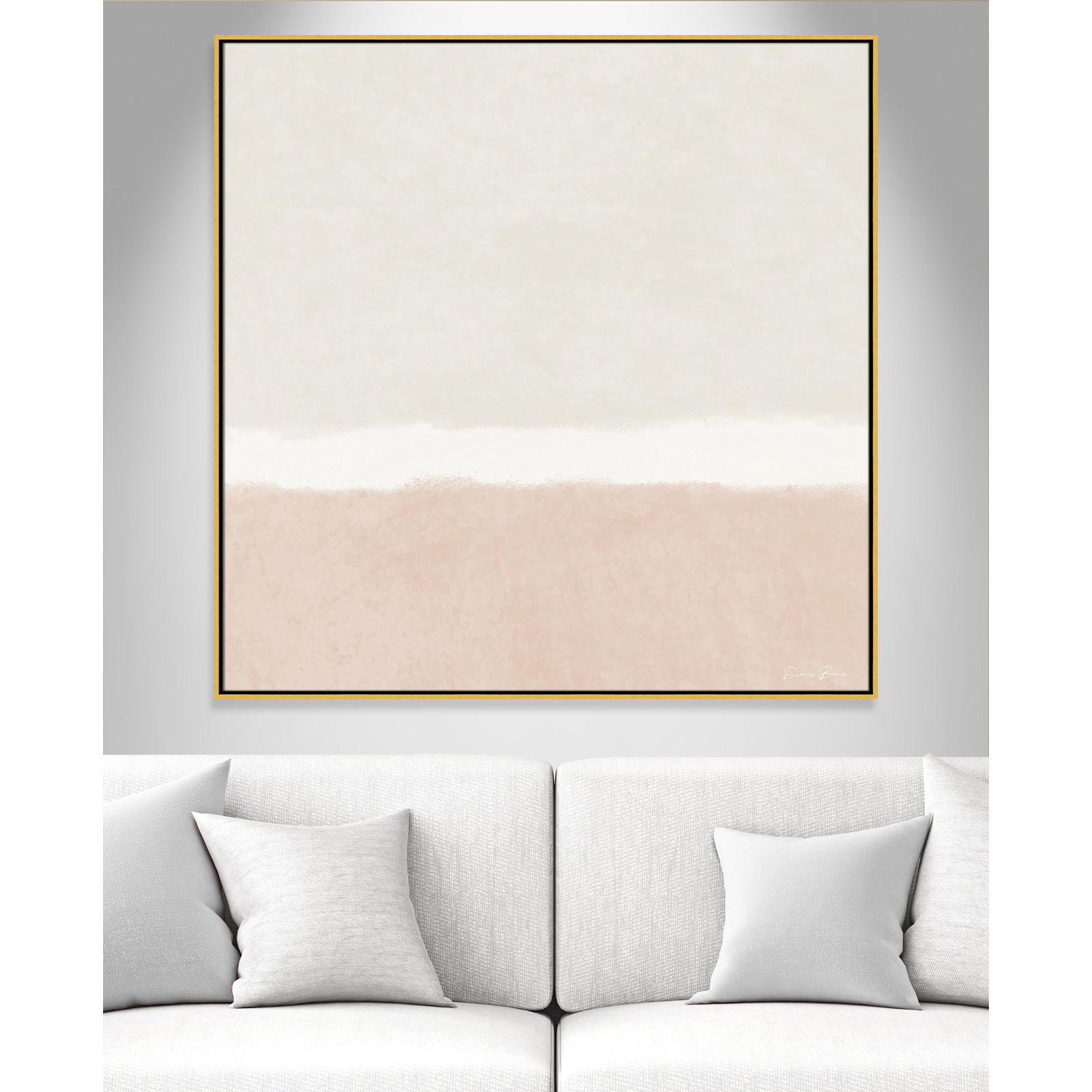 Willadeene "Slate I" Print, 46.5" H x 46.5" W, Gold Framed