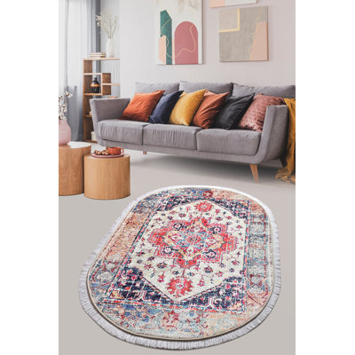 Antibacterial Washable Carpet, 6.6 x 9.5 Feet | 100% Polyester, Pile Height: 0.4 in, Total Thickness: 0.3 in | Non-Slip Dot Underside, Easy Care, Perfect for Living Room & Bedroom Décor, Machine Washable at 86°F