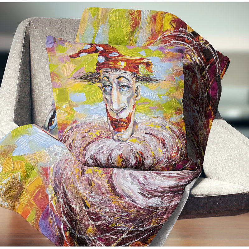 Paysage, rivière bois sur un coussin, 18 po x 18 po, Coussin décoratif