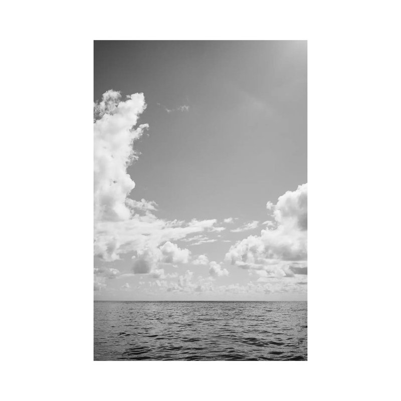 Monochrome Ocean View III 1 Piece Wall Art on Canvas, 101.6cm H x 66.04cm W x 1.91cm D, Wrapped Canvas