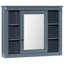 Meuble-lavabo avec lavabo, armoire à miroir bleue de 91 cm, meuble de rangement à 2 tiroirs, meuble-lavabo moderne, portes et lavabo