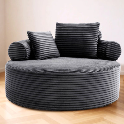 Chaise d'appoint avec coussins pour chambre à coucher, salon