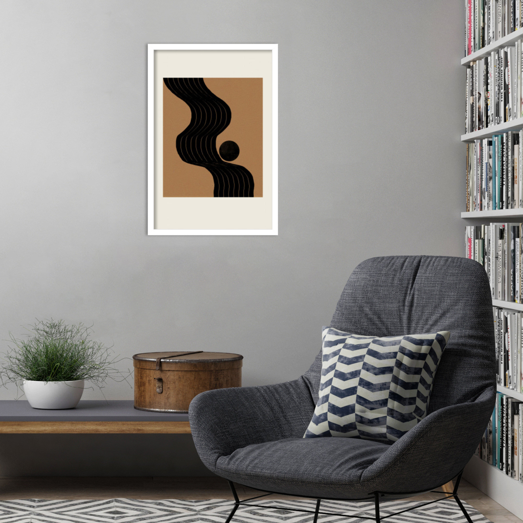 Composition I by The MIUUS STUDIO Wood Framed Wall Art Print, White, 25" H x 17" W