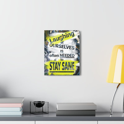 Laughing At Ourselve - Wrapped Canvas Print