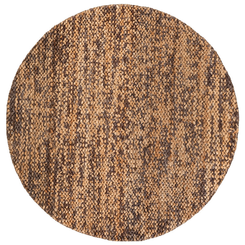 Natural Fiber Couture 111 Hand Woven 80% Jute; 20% Cotton Abstract Rug, Round 6'