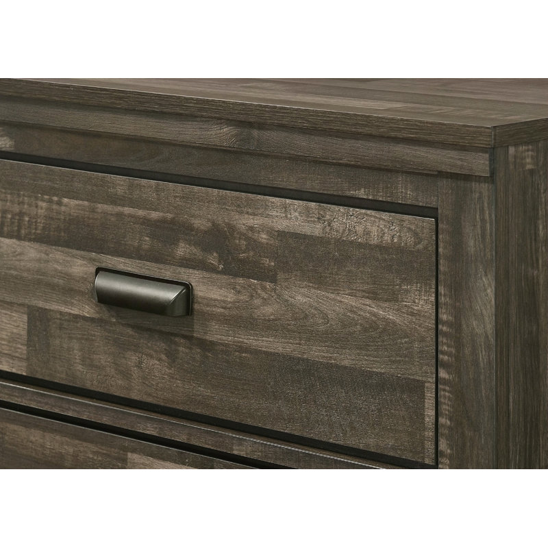 Table de chevet 2 tiroirs Contemporary, Brun
