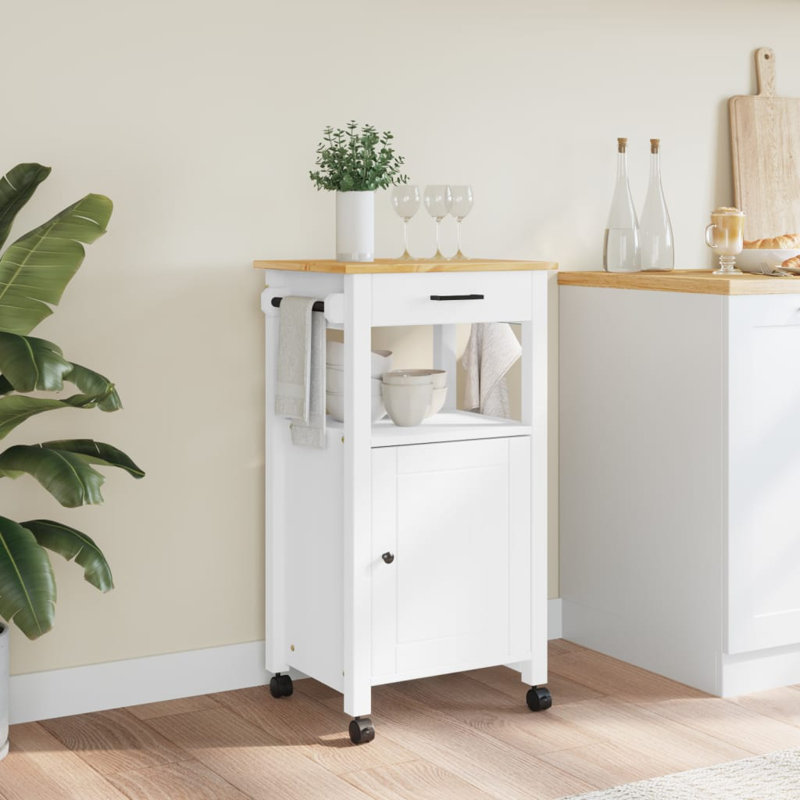 Kitchen Serving Cart, White