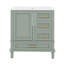 Ensemble de meuble-lavabo 30 po avec lavabo, armoire de rangement moderne avec porte à fermeture douce et 3 tiroirs