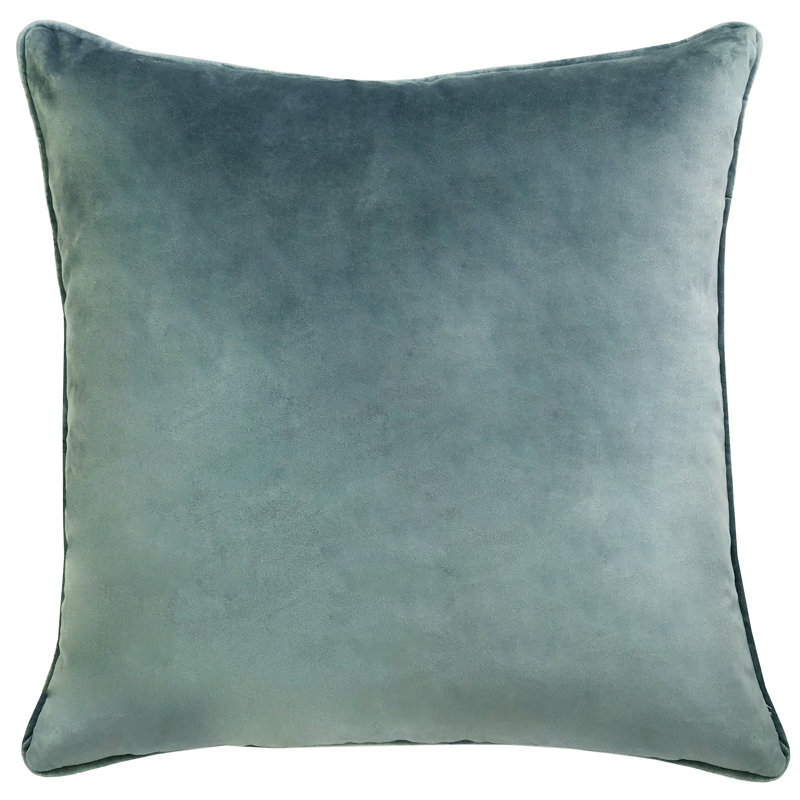 Joelle Square Pillow Cover & Insert, Denim