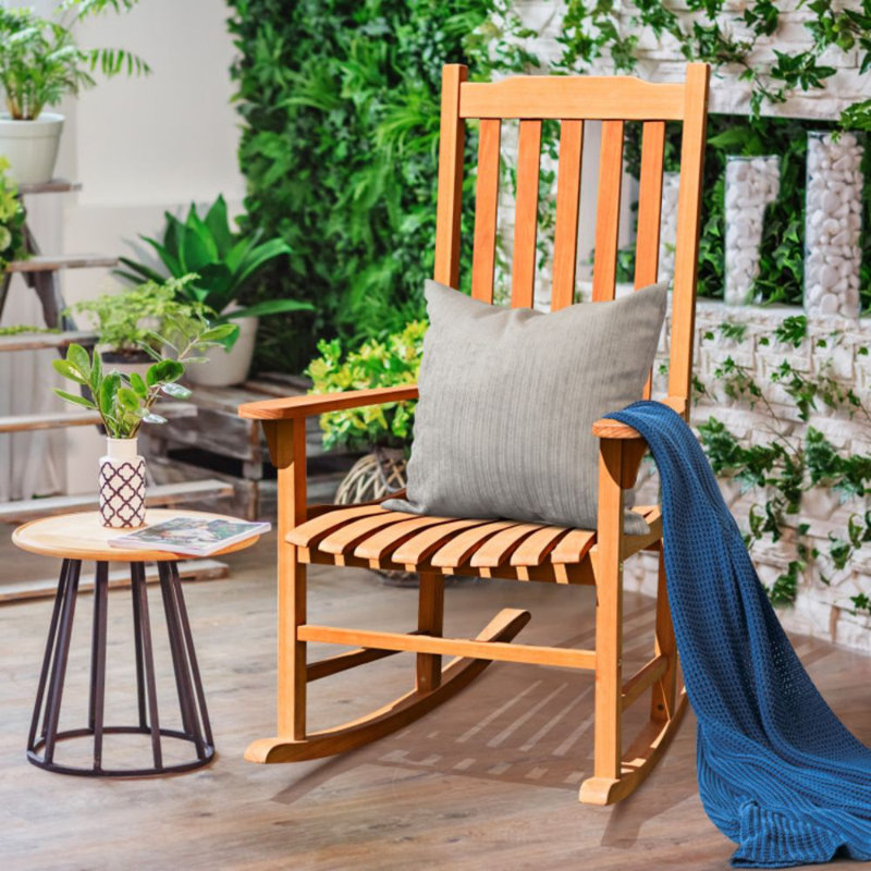 Chaise berçante d'extérieur simple pour terrasse