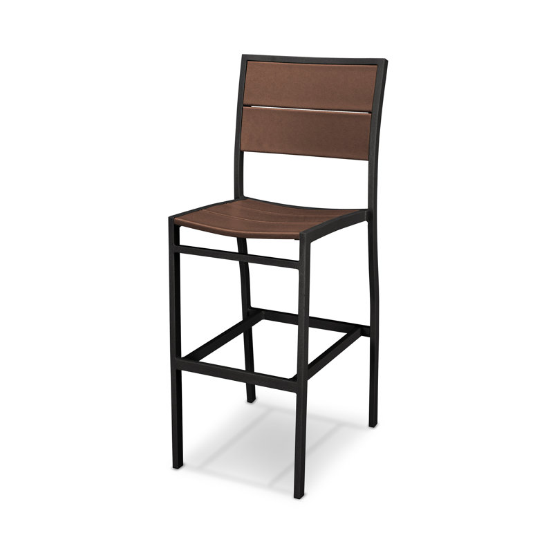 Chaise d'appoint de bar POLYWOOD Surf City, Noir texturé / Lanterne rétro