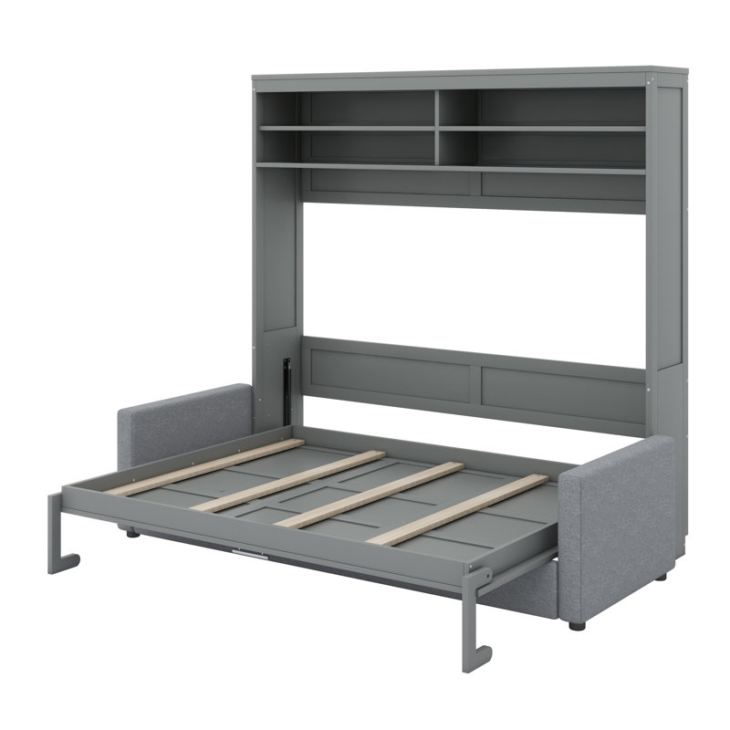 Murphy Bed Wall Bed With Sofa, Gray