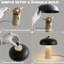 Lampe de table 12 po en pierre véritable avec abat-jour en métal noir