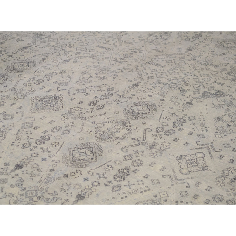Hand-Knotted High-Quality Light Blue Area Rug