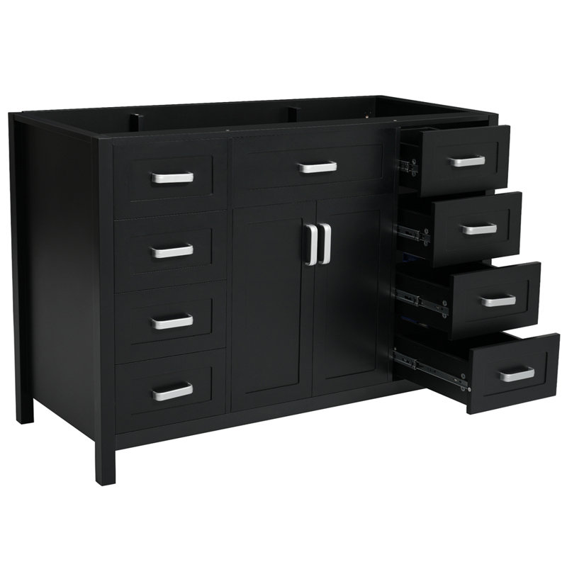 Meuble-lavabo 47 po sans lavabo, armoire seulement, Noir
