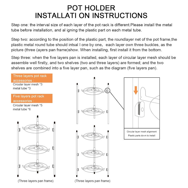 Stainless Steel Rectangle Free Standing Pot Rack