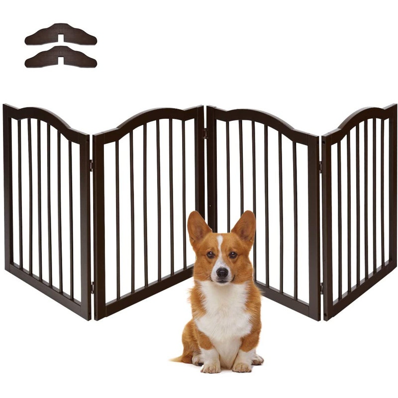 Coles Wood Free Standing Pet Gate With Door