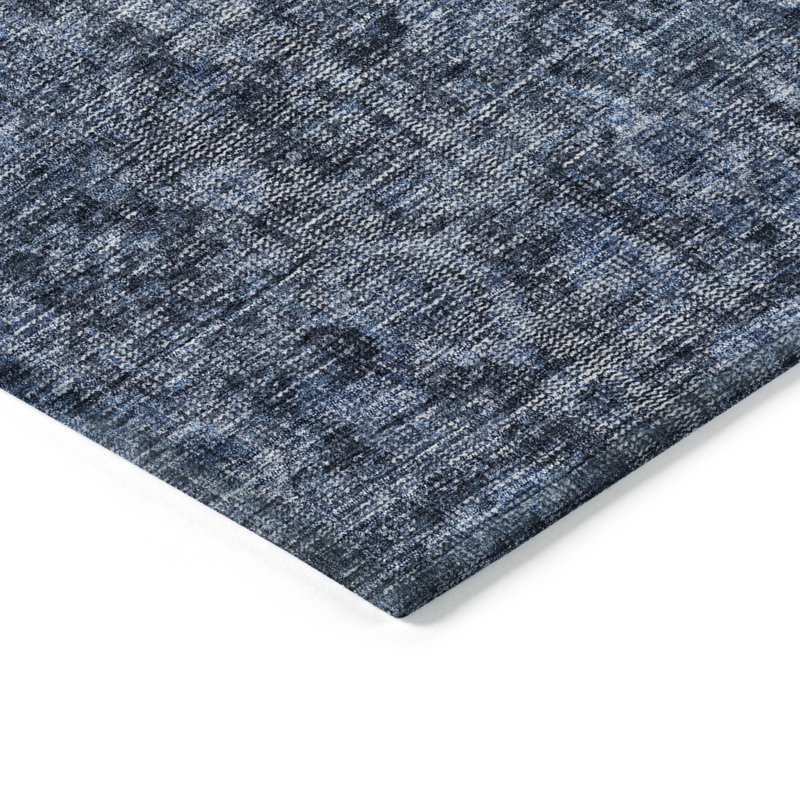 Machine Washable Indoor/Outdoor Chantille ACN1145 Blue Rug, Rectangle 10' x 14'