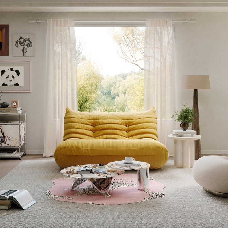 Fauteuil à billes Casto Lazy, Jaune