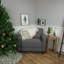 Jupe d'arbre de Noël 48 po crème et blanc
