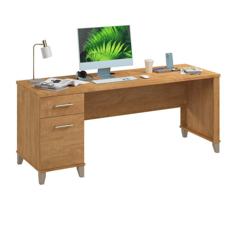 Bureau 72W avec tiroirs en érable, Croix d'érable
