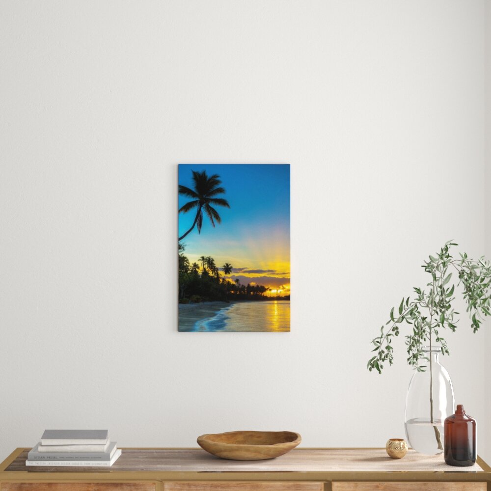 Leinwandbild Palmen am Strand, Fotodruck