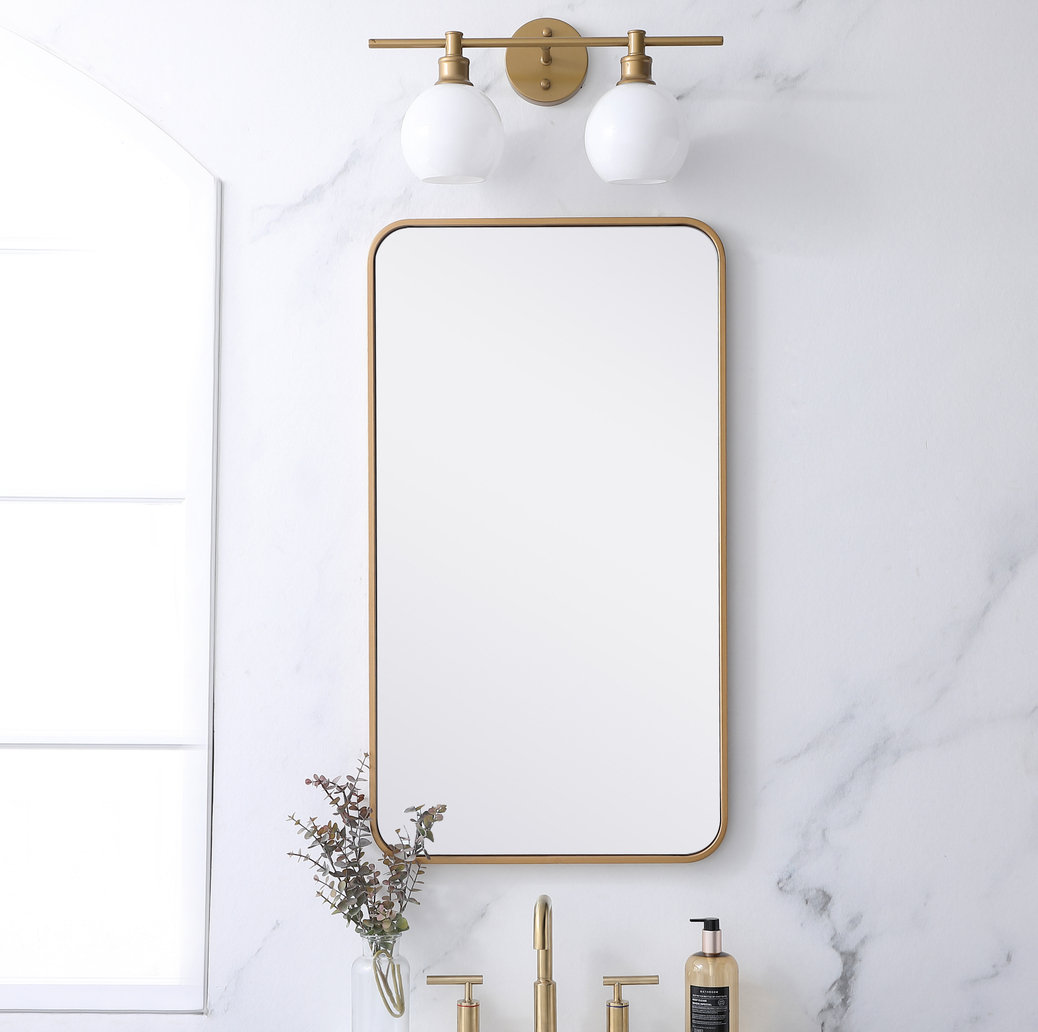 Sabine Accent Mirror, 36" x 20", Brass