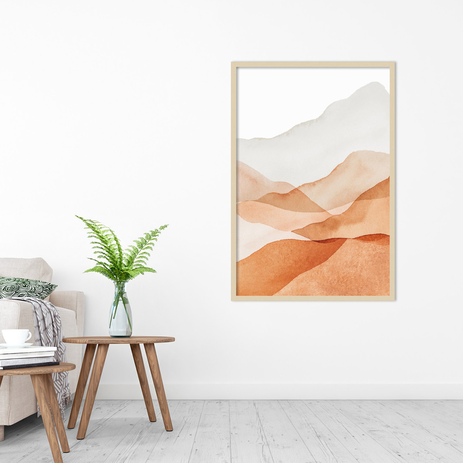 Doris "Mountain Range III" Print, Brown, 41.25" H x 28.25" W x 0.88" D